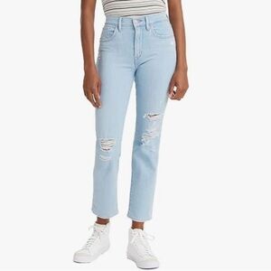 Levi's Women's 724 High Rise Straight Crop Jeans short, stretchy Jean